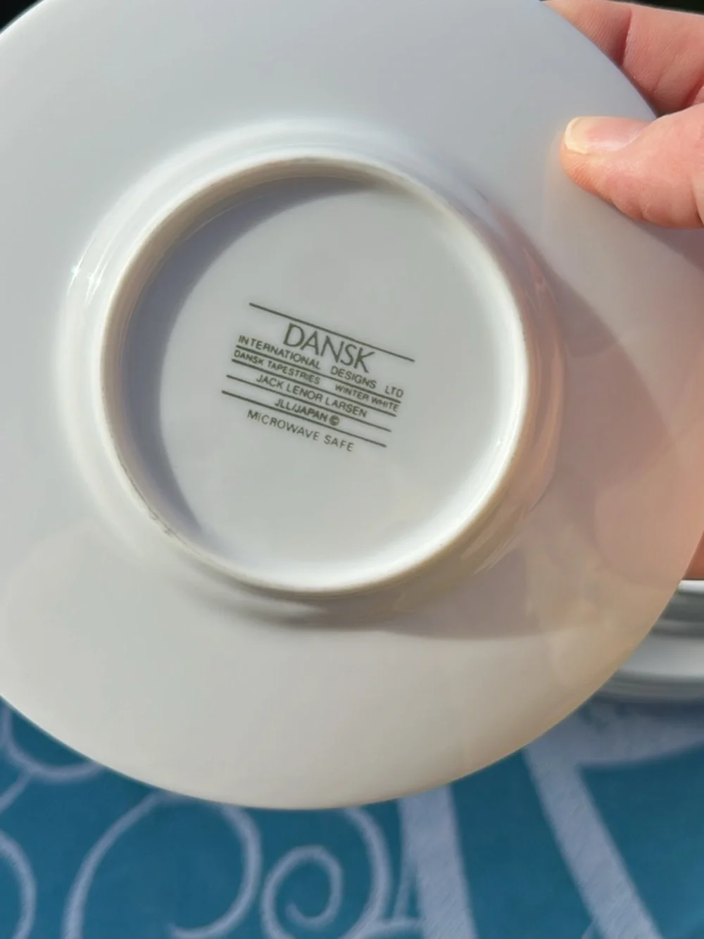 DANSK Tapestry Winter White & Twill Dinnerware - NO CHIPS - 21 Individual pieces